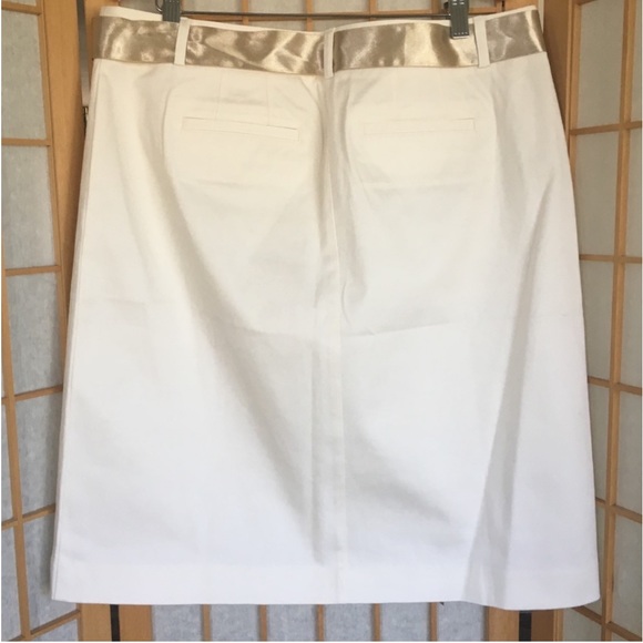 Ann Taylor Midi  Cream Skirt SZ 14 NWT - Picture 5 of 8